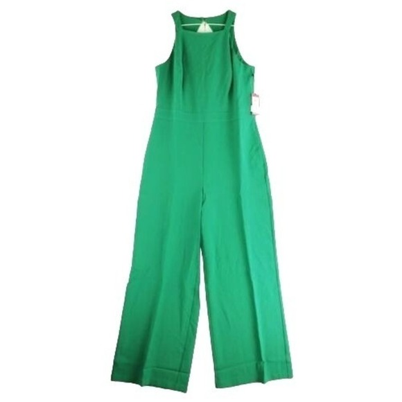 Vince Camuto Cutout-Back Jumpsuit Emerald 4 - Picture 4 of 5
